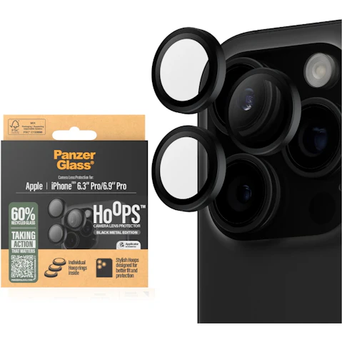 PanzerGlass Hoops Ceramic Lens Protector for iPhone 16 Pro/16 Pro Max