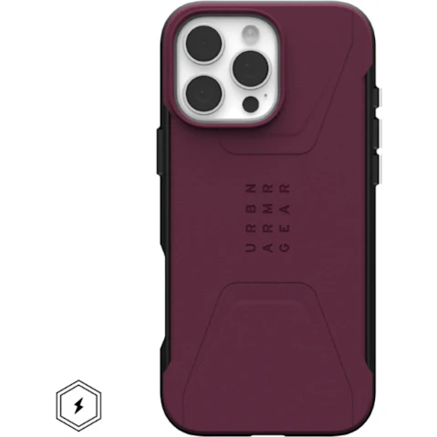UAG Civilian MagSafe Case for iPhone 16 Pro - Bordeaux