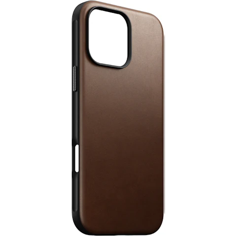 NOMAD Modern Leather Case for iPhone 16 Pro Max - Brown