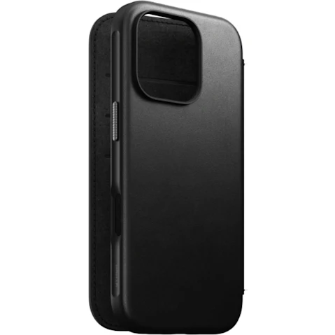 Nomad Leather Folio Case for iPhone 16 Pro - Black