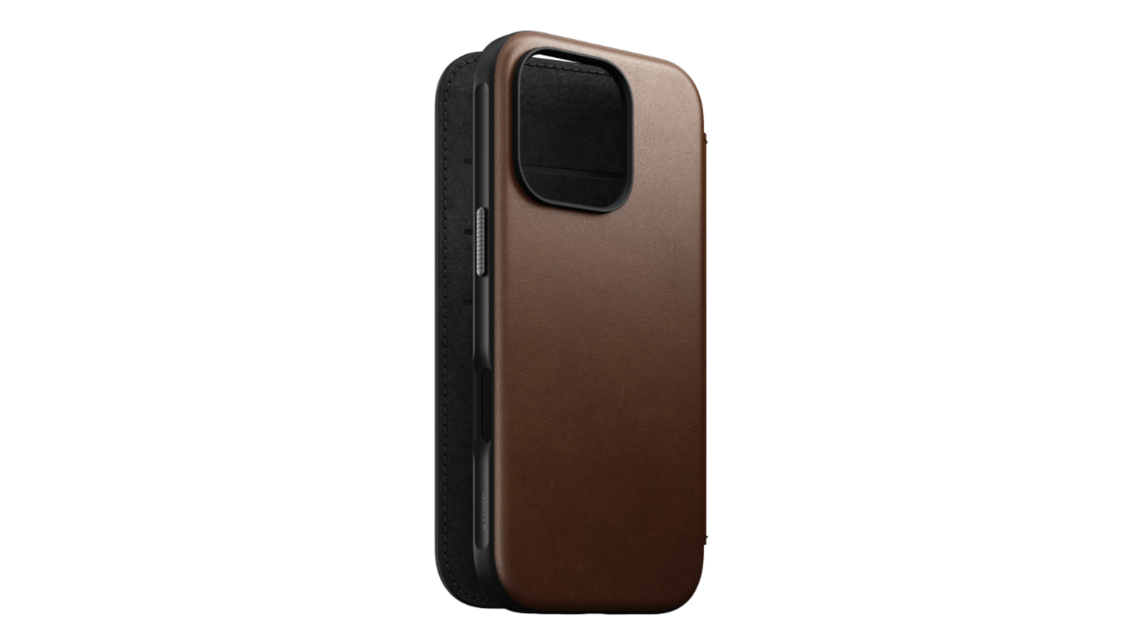 Nomad Leather Folio Case for iPhone 16 Pro - Brown