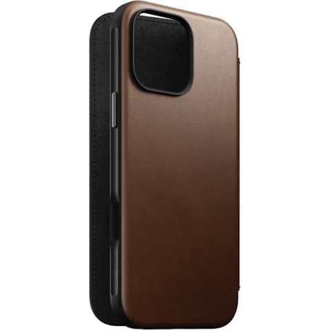 Nomad Folio Case for iPhone 16 Pro Max - Brown