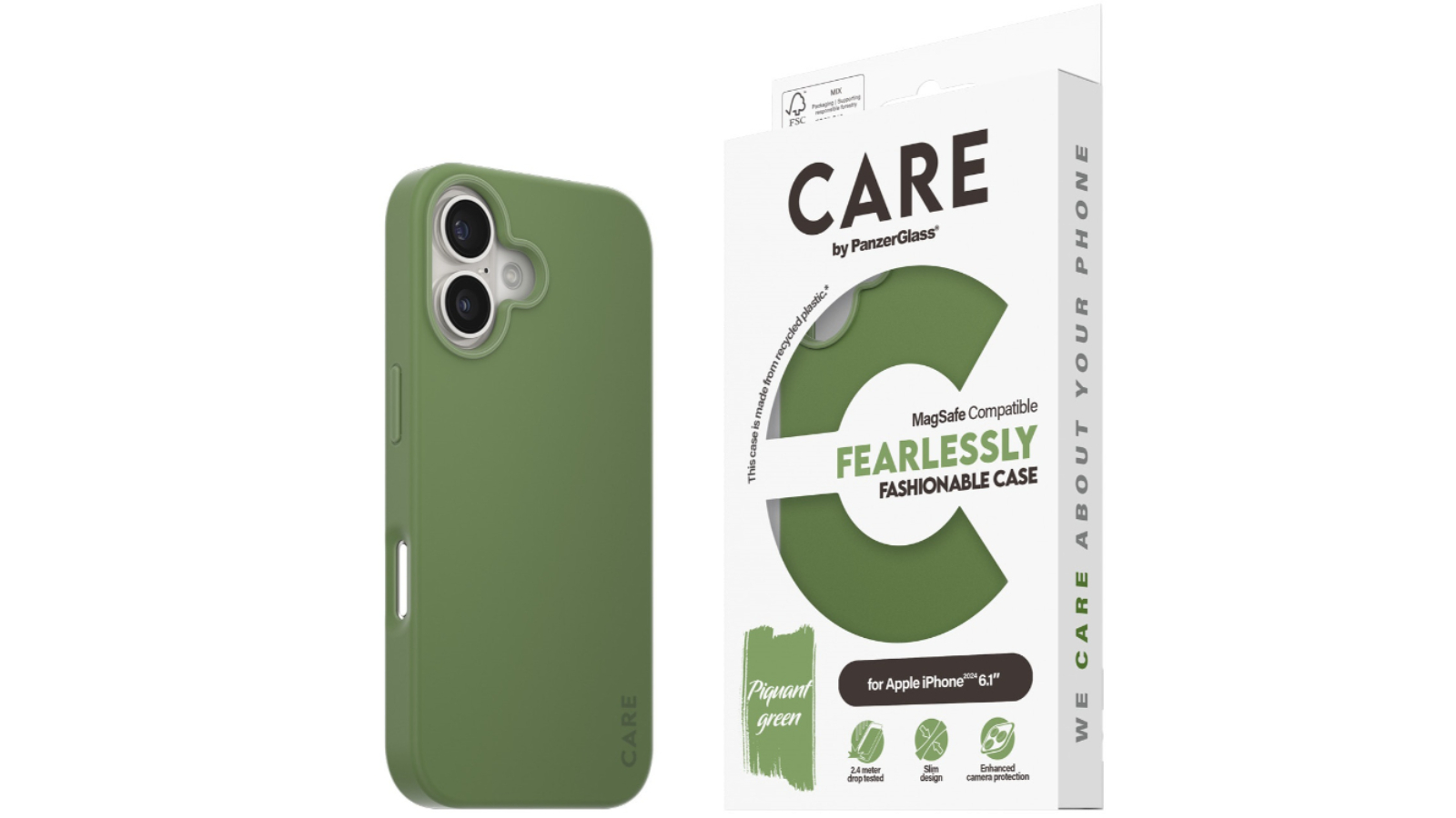 Panzer CARE Fashion Case for iPhone 16 - Green