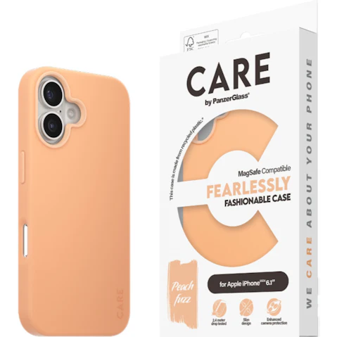Panzer CARE Fashion Case for iPhone 16 - Peachy