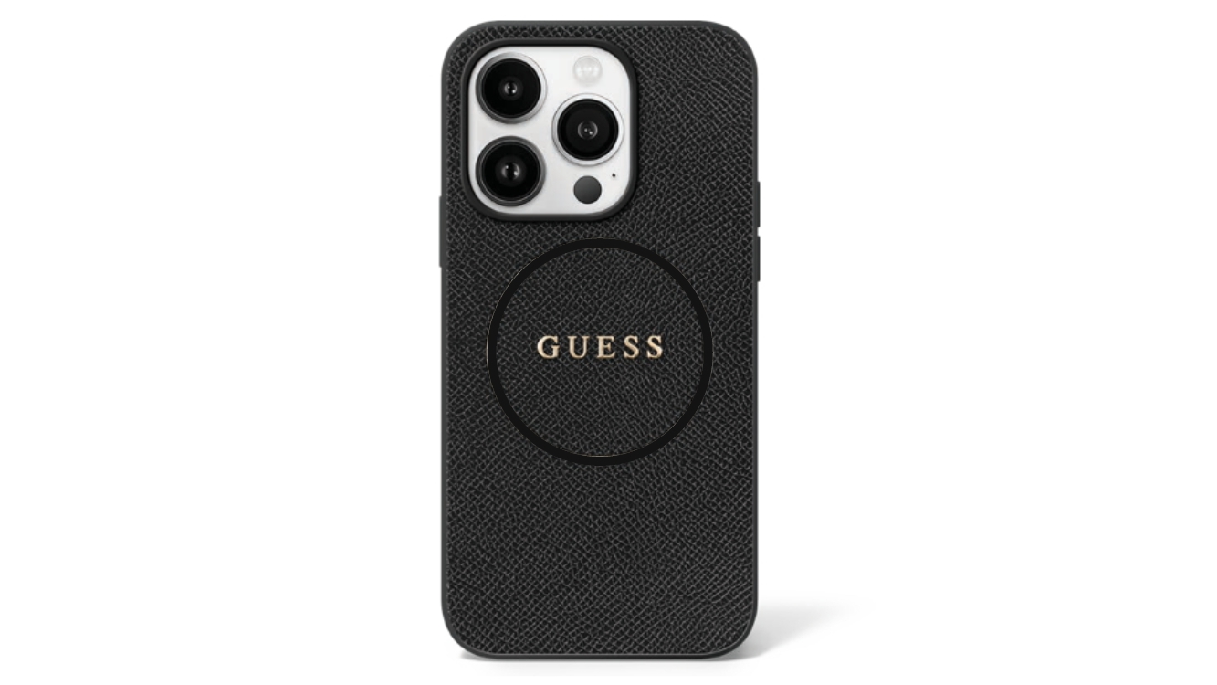 Guess PU Leather Case for iPhone 16 Pro - Black