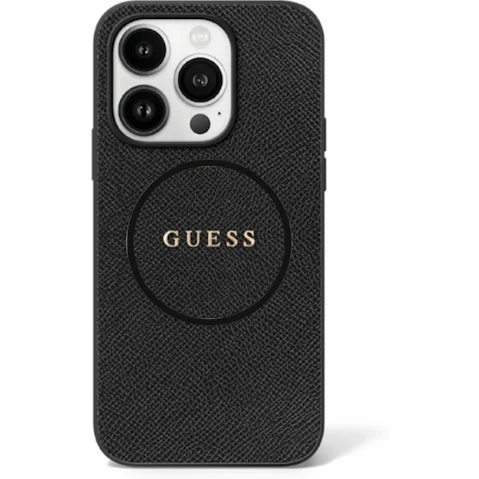 Guess PU Leather Case for iPhone 16 Pro - Black