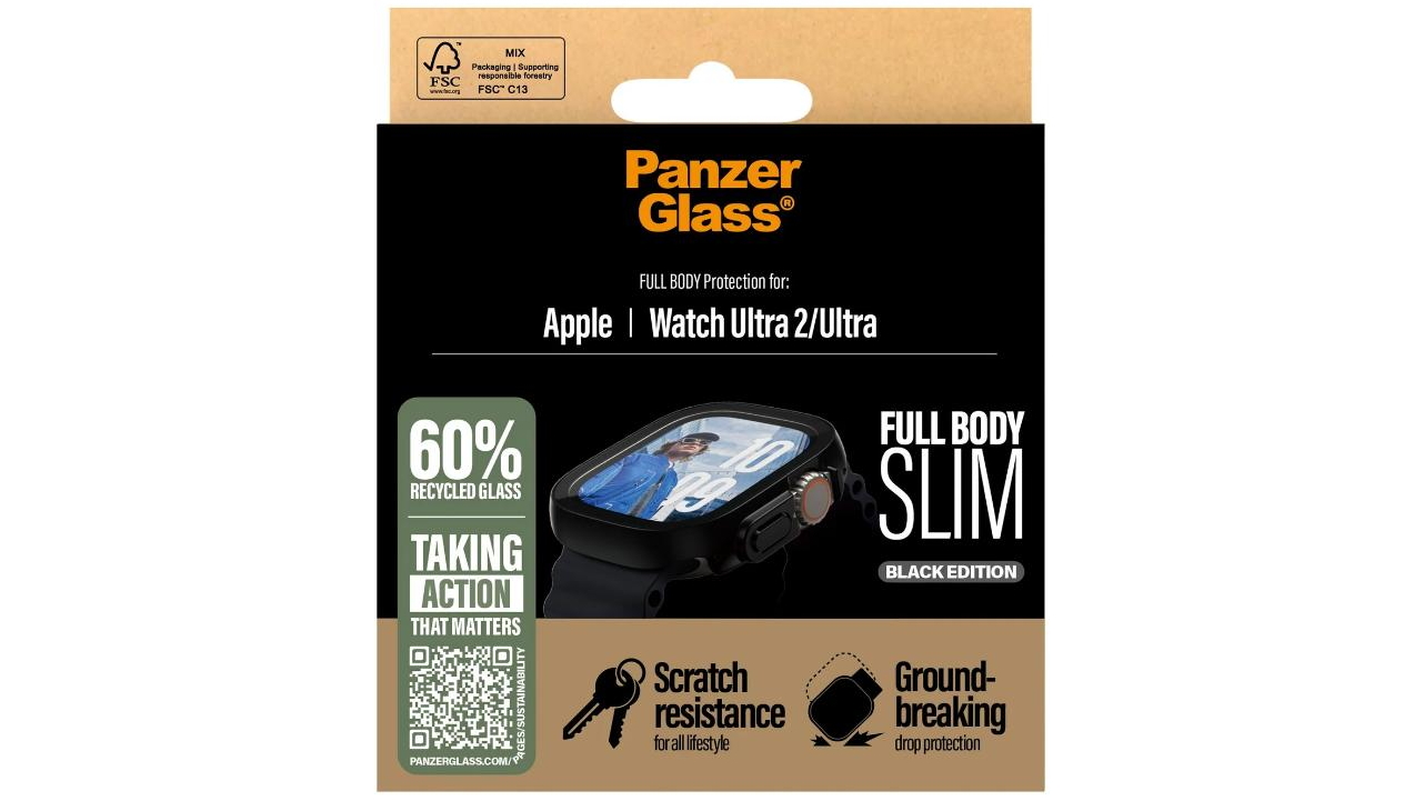 PanzerGlass Snappie Screen Protector for Apple Watch Ultra 2/Ultra - Black