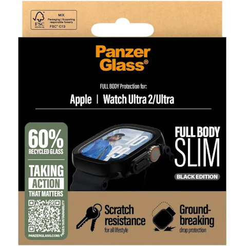 PanzerGlass Snappie Screen Protector for Apple Watch Ultra 2/Ultra - Black