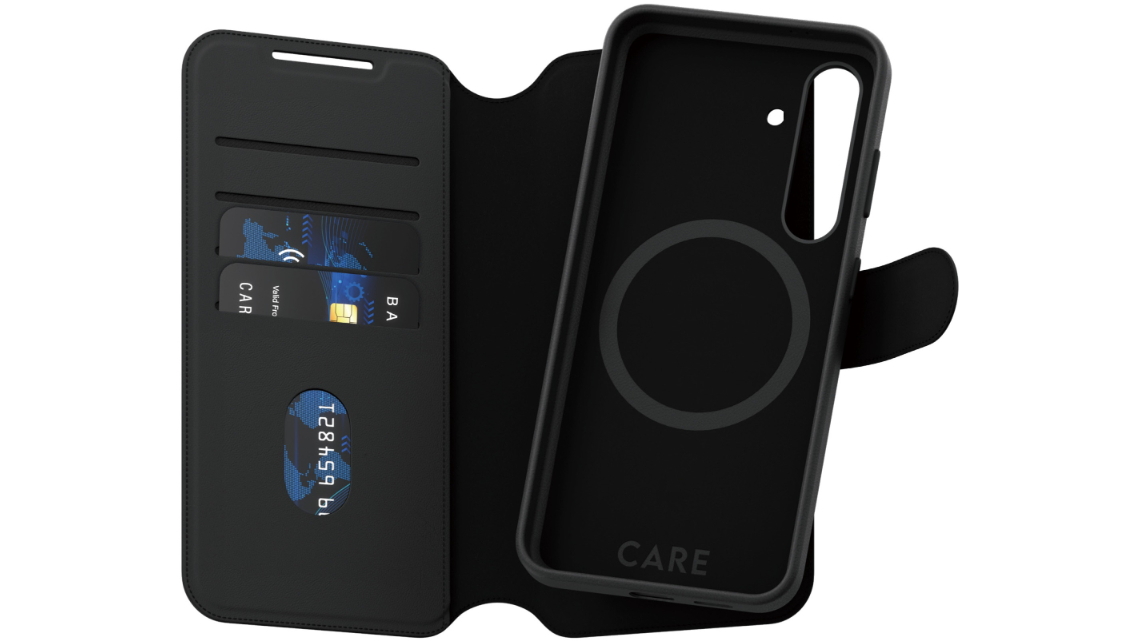 CARE by PanzerGlass Tango Two-in-One Wallet Case for Galaxy S25 - Black