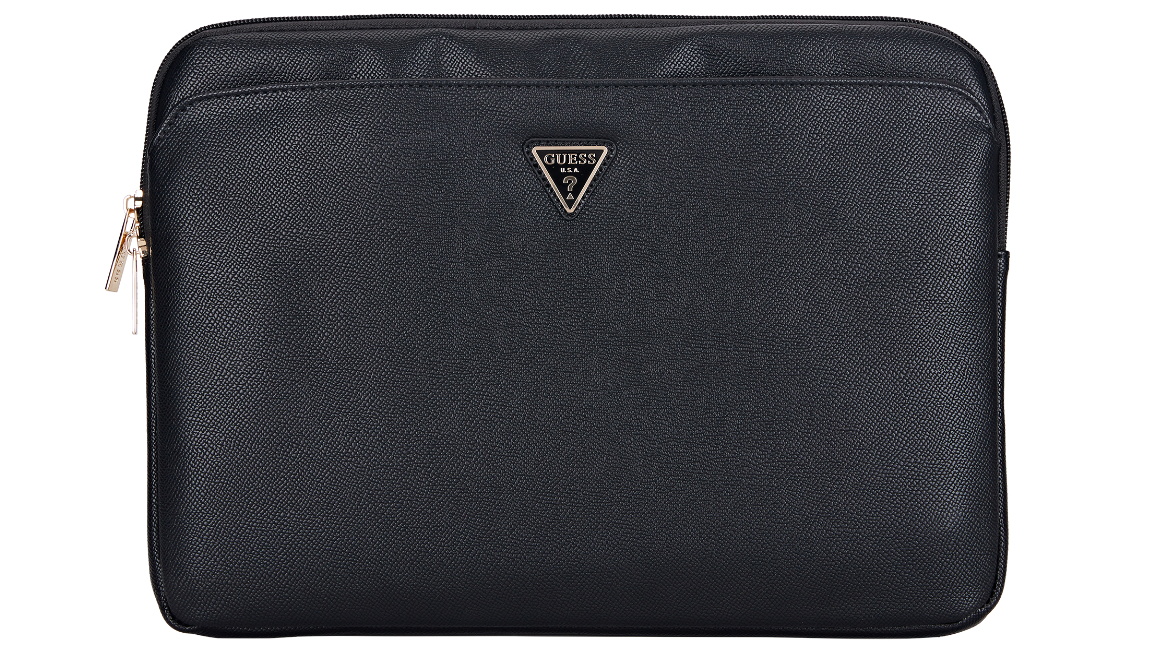 Guess 14-inch Grained PU Laptop Sleeve - Black