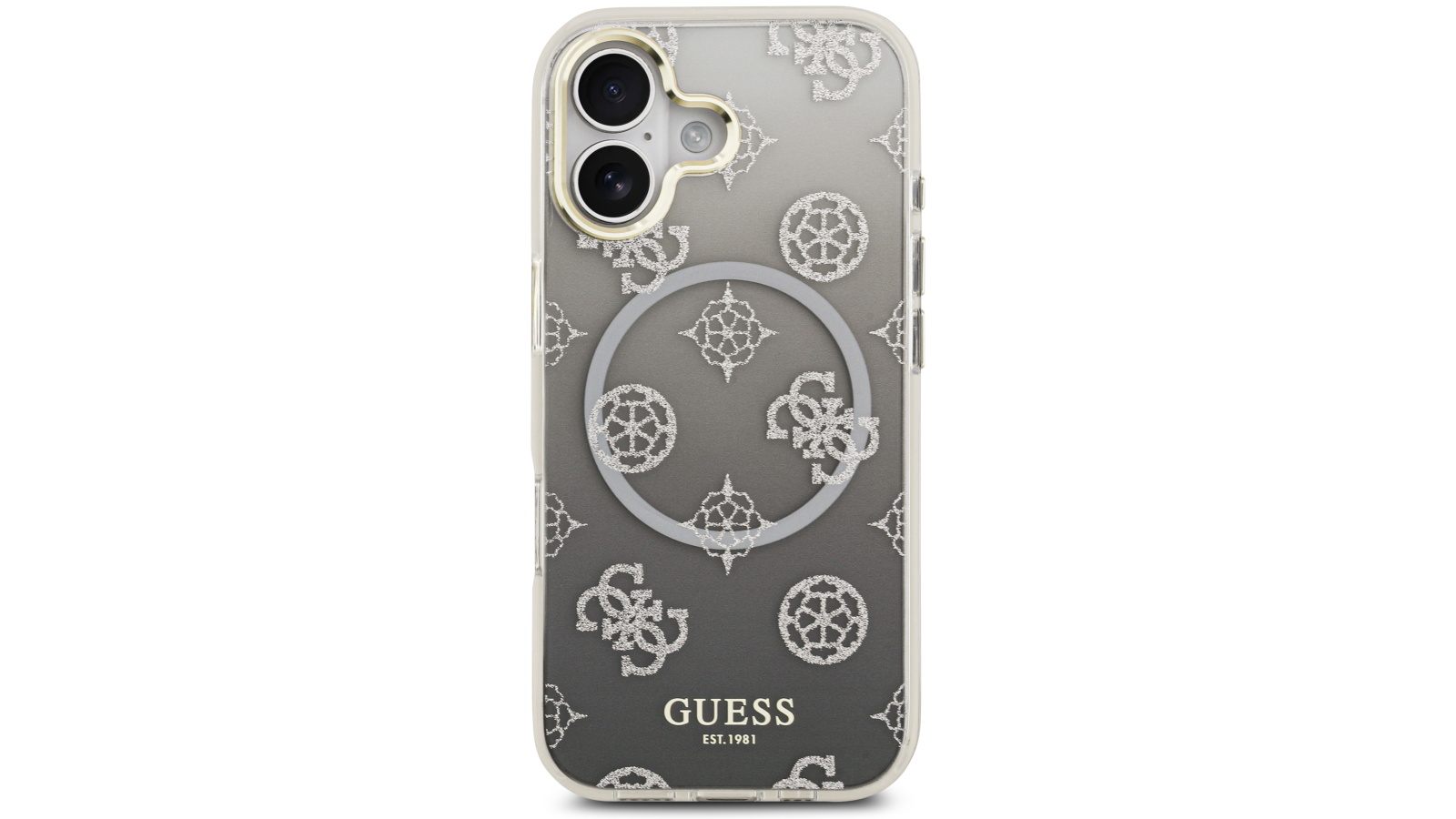 Guess Peony Gradient Glitter Edition for iPhone 17 - Grey