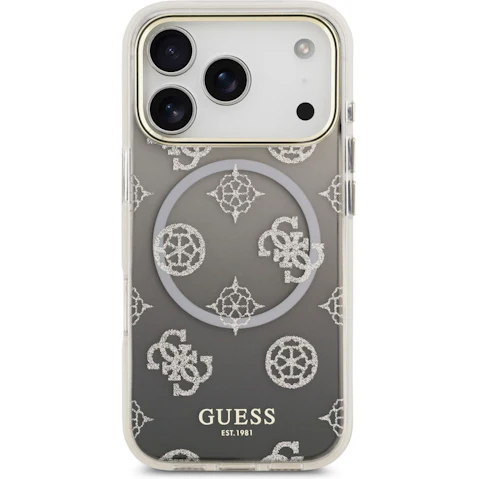 Guess Peony Edition Gradient Glitter Case for iPhone 17 Pro - Grey