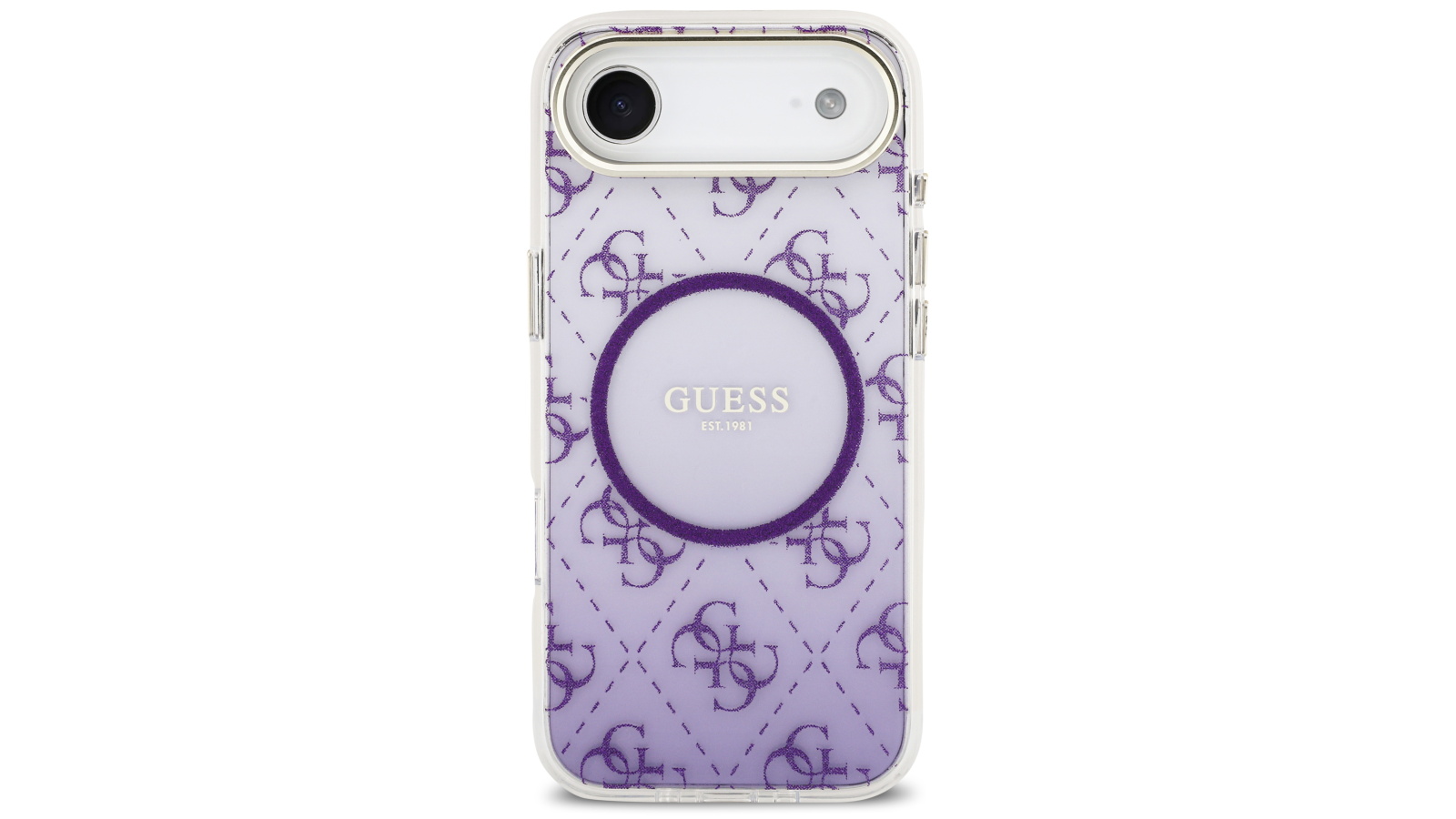 Guess 4G Glitter Edition Gradient Pattern Case for iPhone Air - Purple