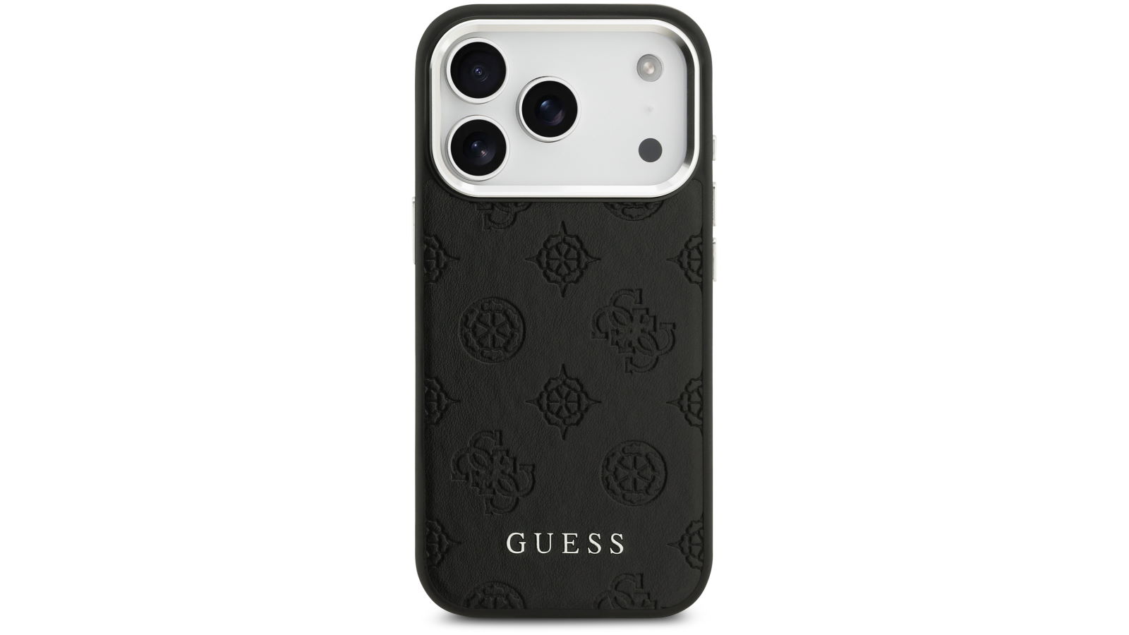 Guess Peony Edition PU Leather MagSafe Case for iPhone 17 Pro Max - Black