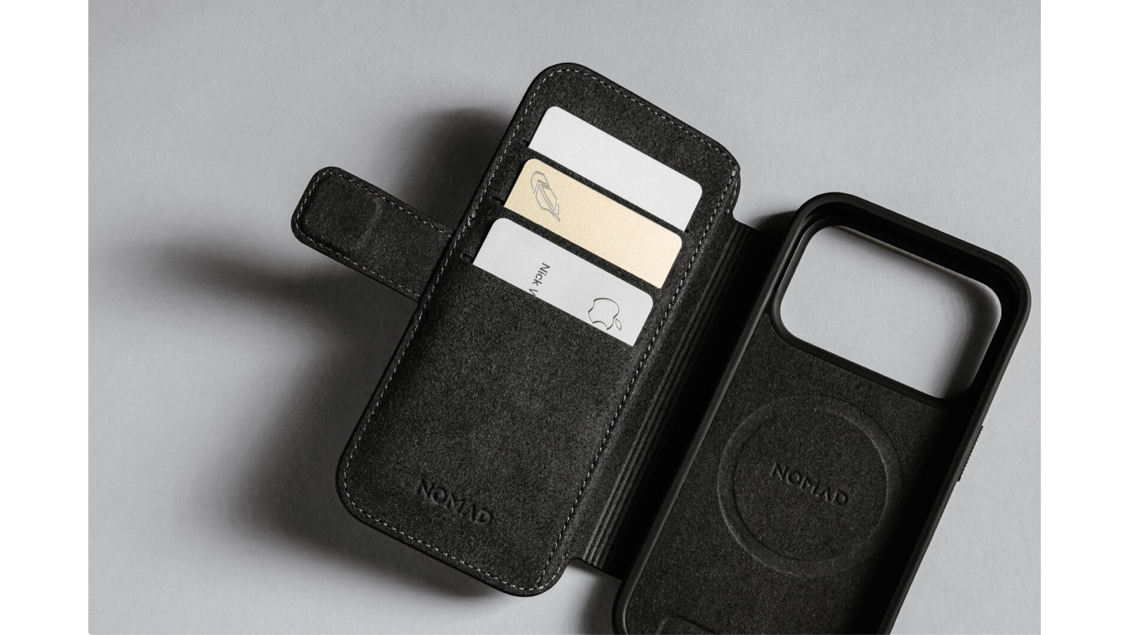 Nomad Modern Leather Folio for iPhone 17 Pro - Black | Harvey Norman