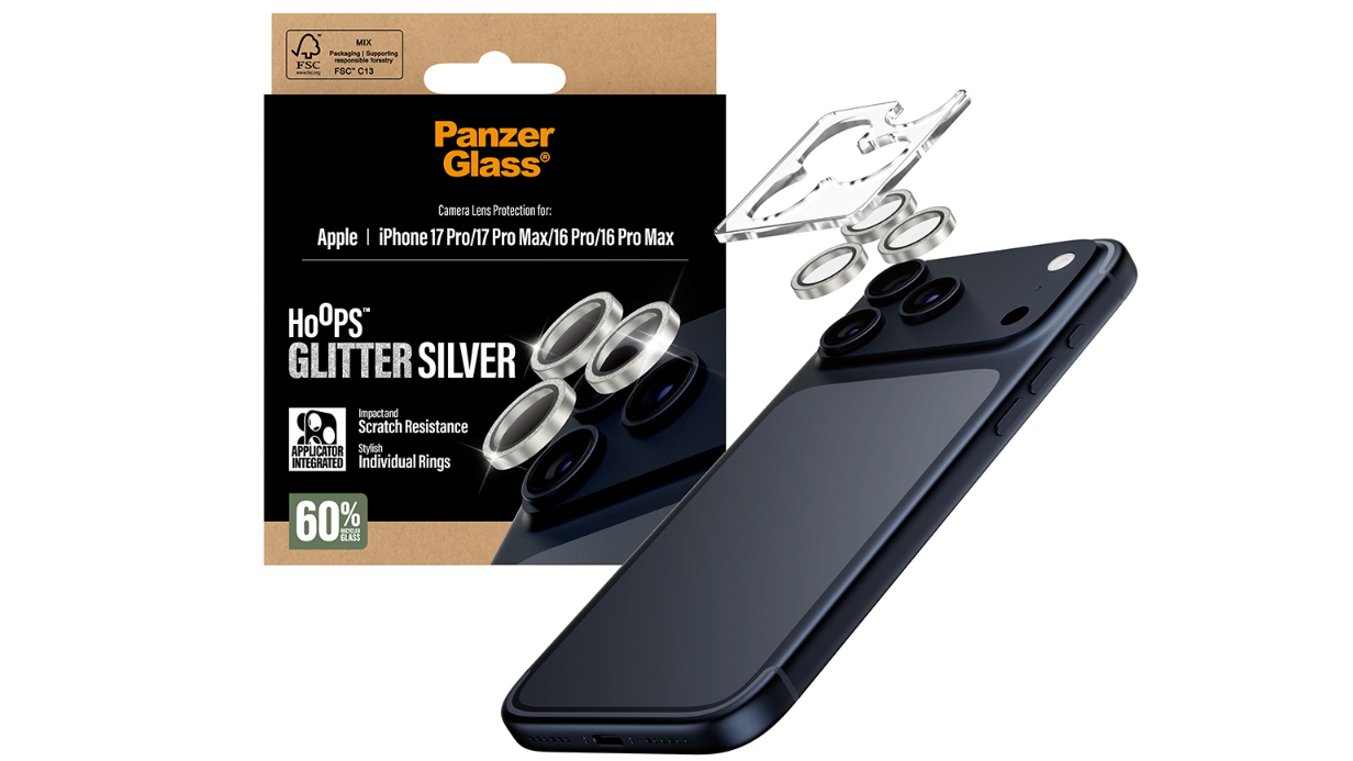 PanzerGlass Hoops Camera Lens Protector for iPhone 17 Pro/Pro Max - Silver