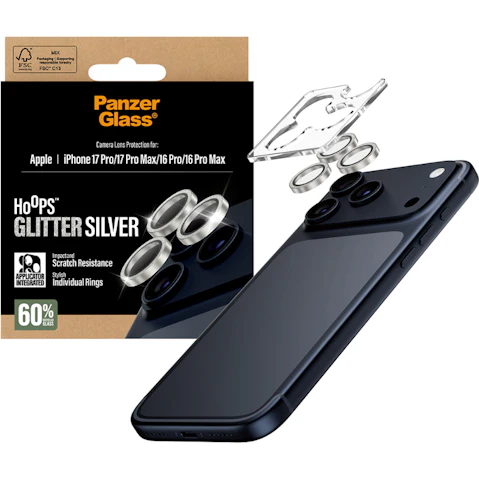 PanzerGlass Hoops Camera Lens Protector for iPhone 17 Pro/Pro Max - Silver