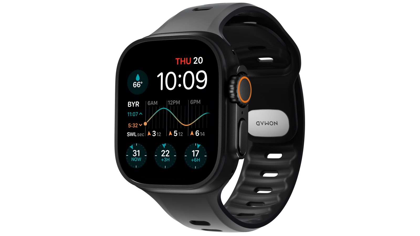 Nomad Tempo Band for Apple Watch 45mm/46mm/49mm - Black