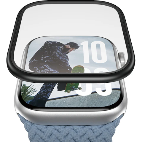 PanzerGlass Screen Protector with Black Metal Frame for Apple Watch 42mm