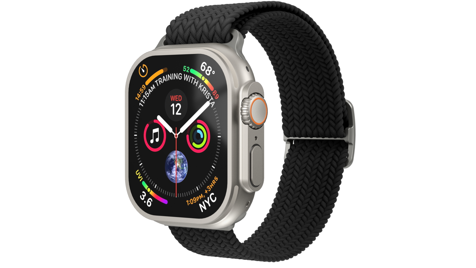 Vonmahlen Woven Loop for Apple Watch 44/46/49mm - Black