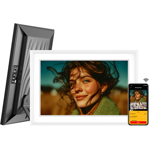 KODAK White Smart WiFi Digital Photo Frame (Bundle)