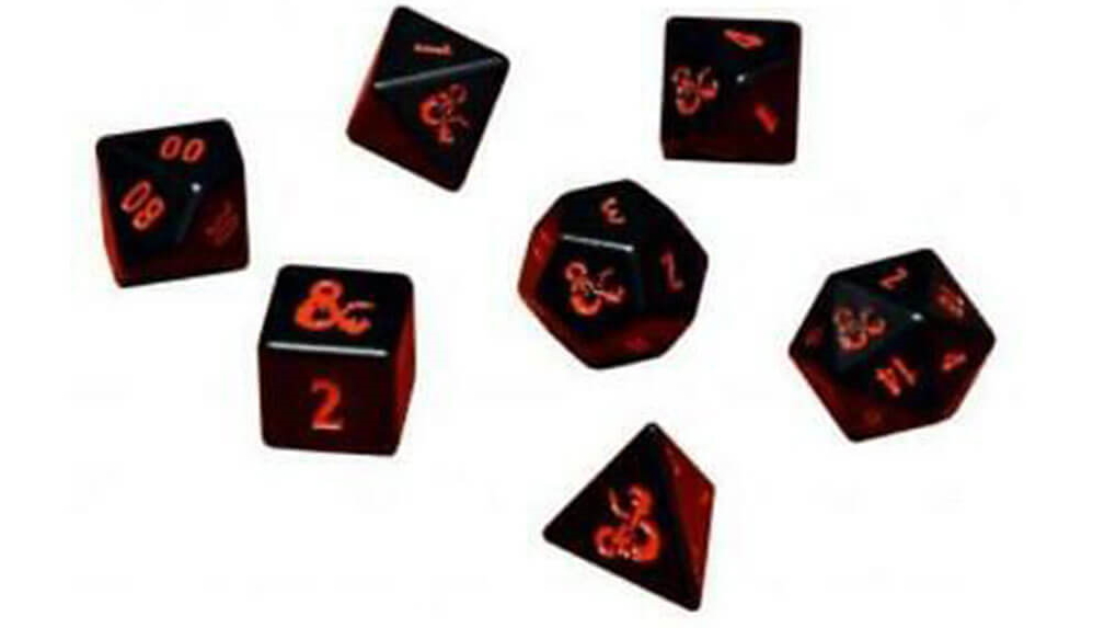 Dungeons and Dragons Set of 7 Heavy Metal RPG Dice