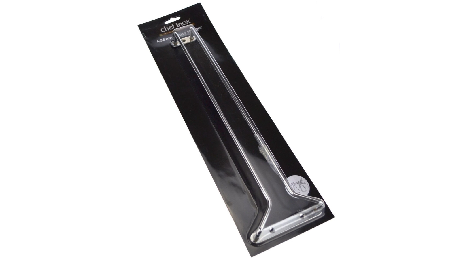 Chef Inox Set of 3 Long Glass Rack - 60cm