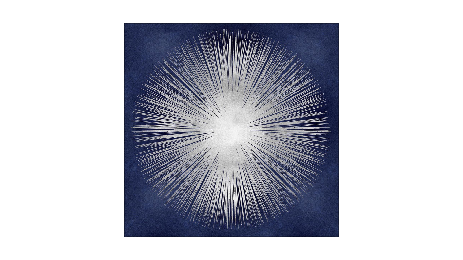 La Grolla Silver Sunburst on Blue I Unframed Canvas Wall Art