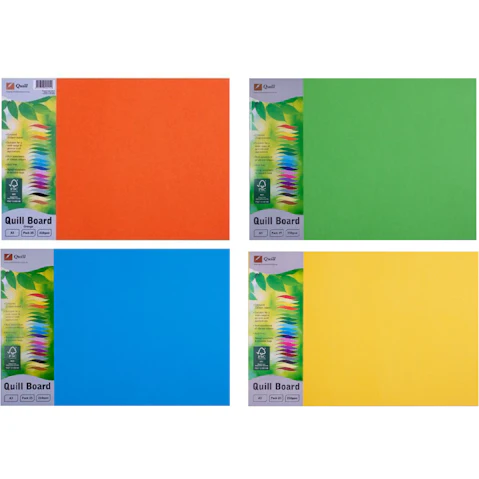 Quill Pack of 25 210gsm A3 Cardboard Sheets