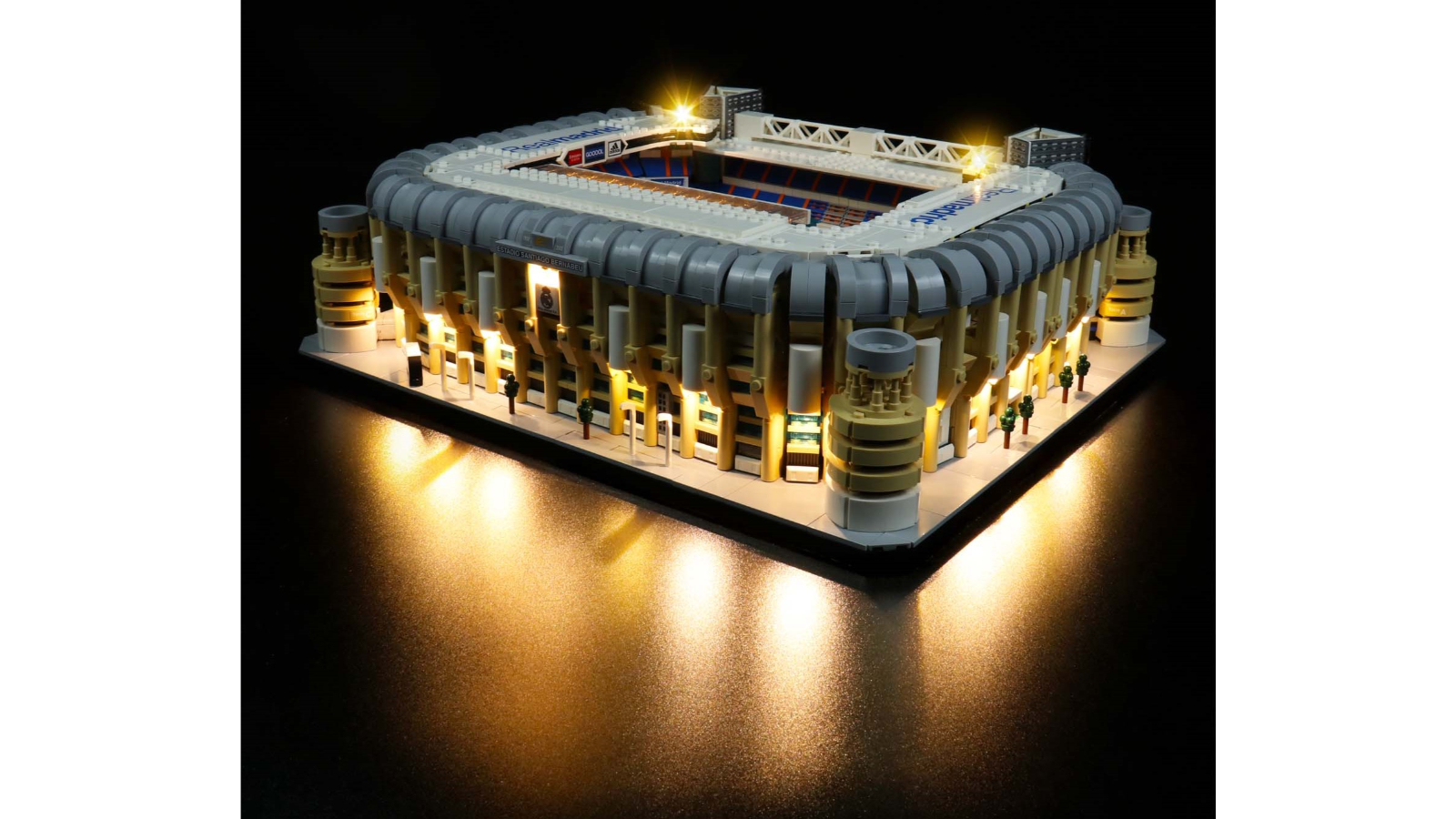 Brick Shine Light kit for Lego Real Madrid Santiago Bernab u Stadium 10299 Remote Version