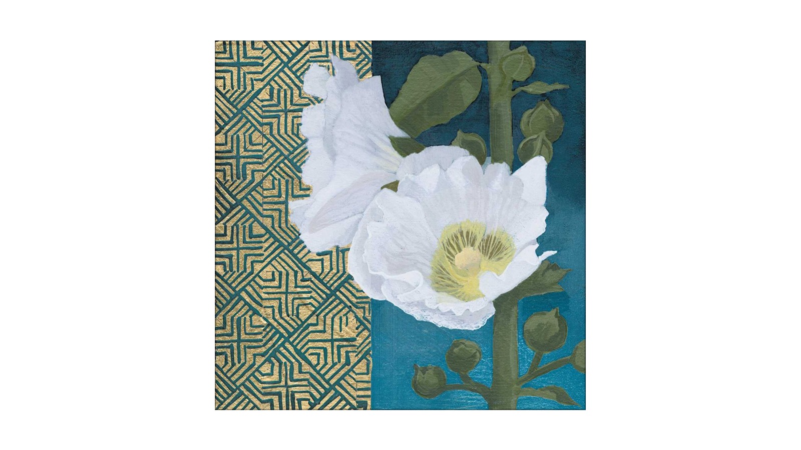 La Grolla Soft Evening III Indigo Unframed Canvas Wall Art
