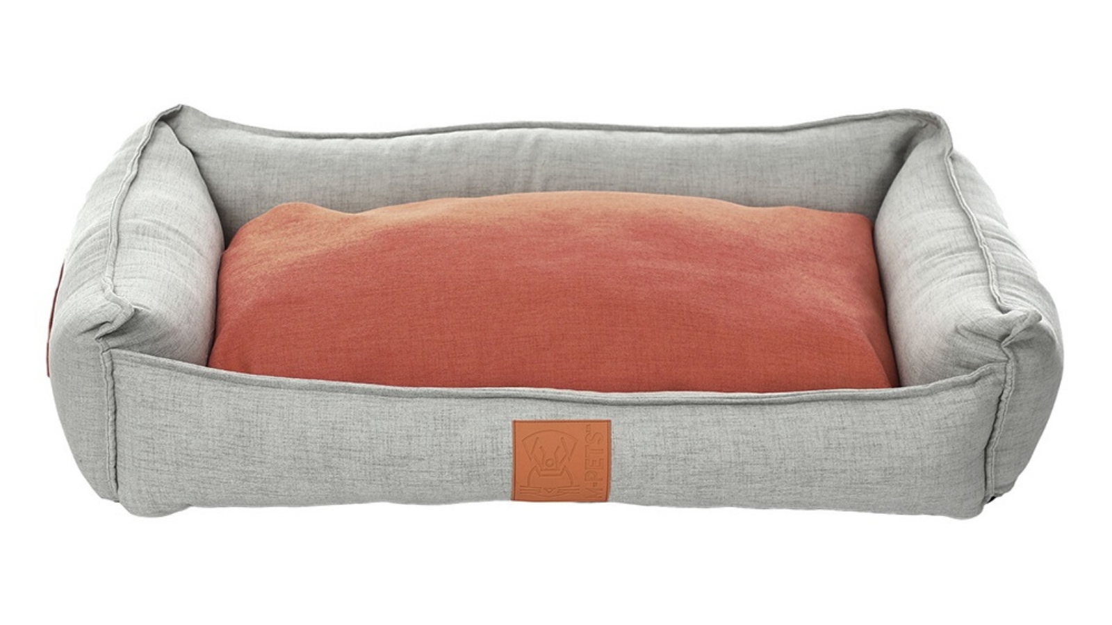 M-Pets Orange/Grey Moon Dog/Pet Bed - Large
