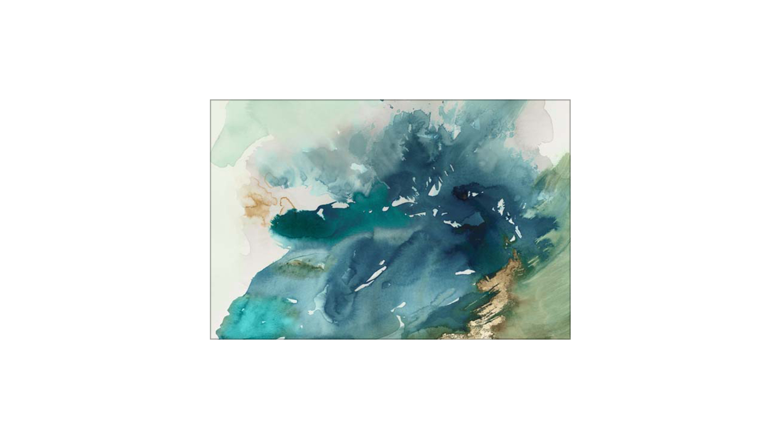La Grolla Splash of Blue Unframed Canvas Wall Art