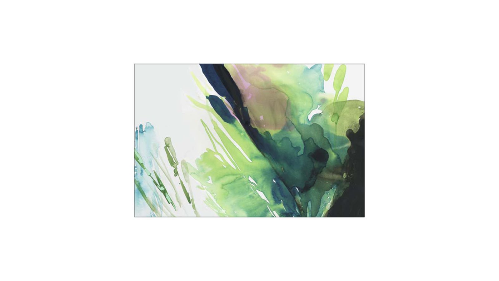La Grolla Splash of Green Unframed Canvas Wall Art