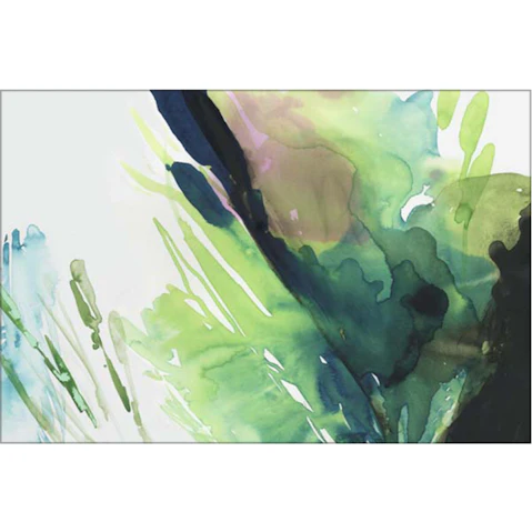 La Grolla Splash of Green Unframed Canvas Wall Art