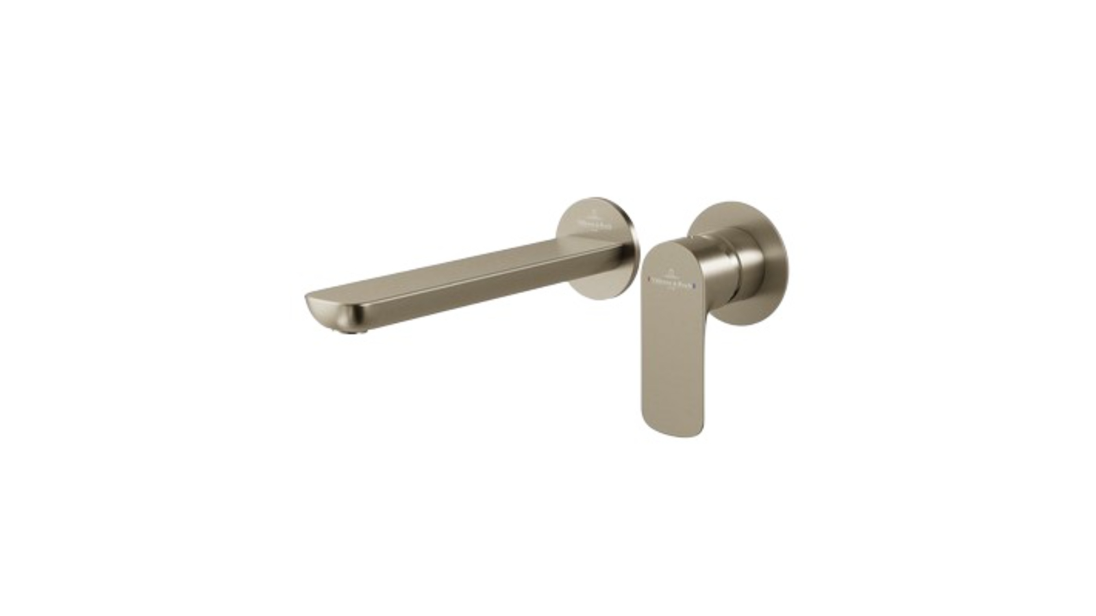 Villeroy & Boch O.Novo Lead Free Wall Mounted Basin Mixer Trim - Brushed Nickel