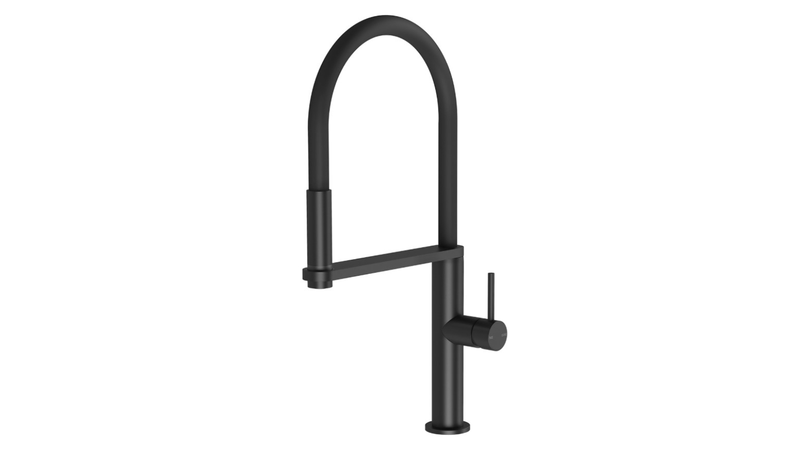 Phoenix Blix 220mm Round Flexible Hose Sink Mixer - Matte Black