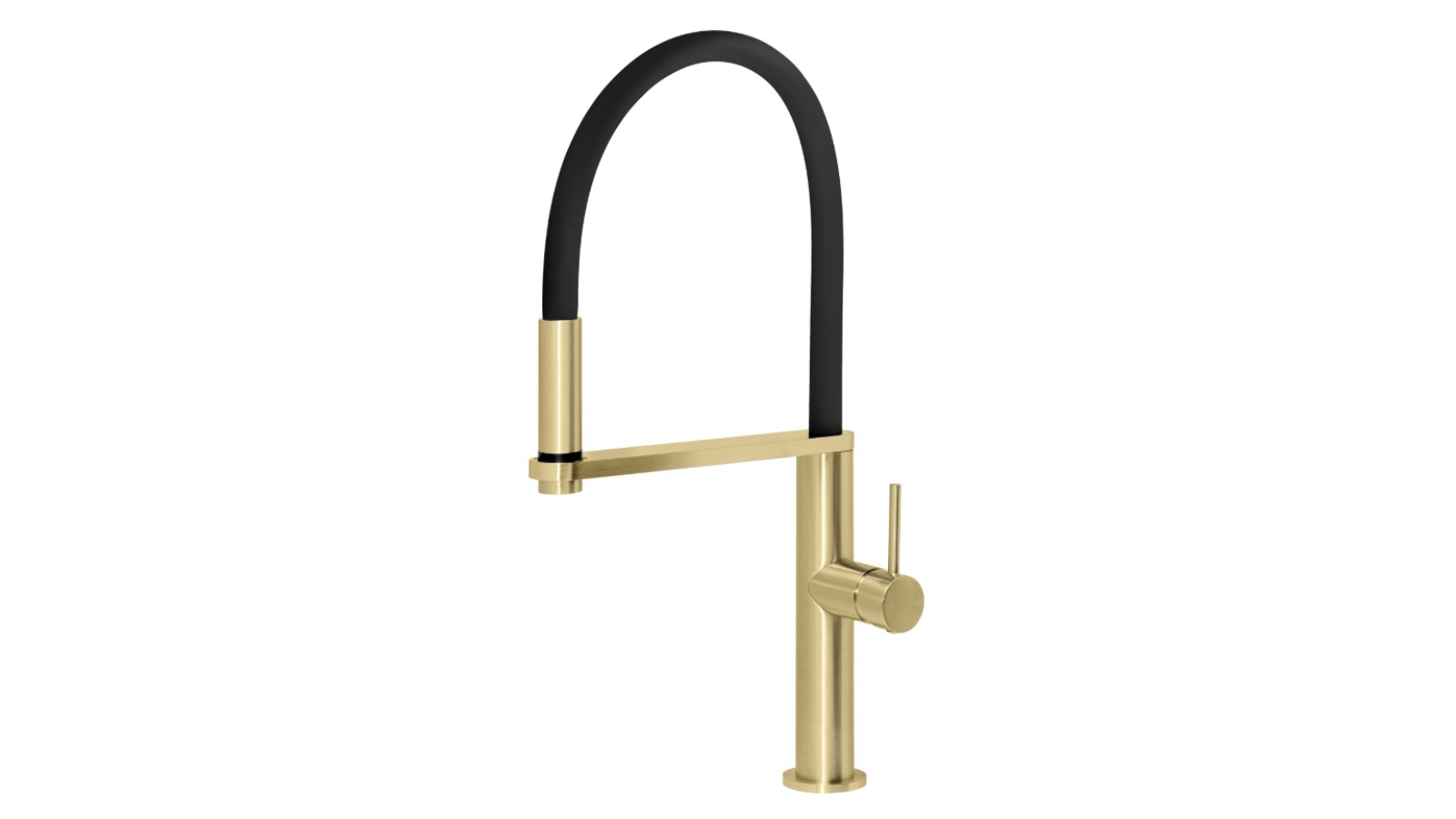 Phoenix Blix 220mm Round Flexible Hose Sink Mixer - Brushed Gold