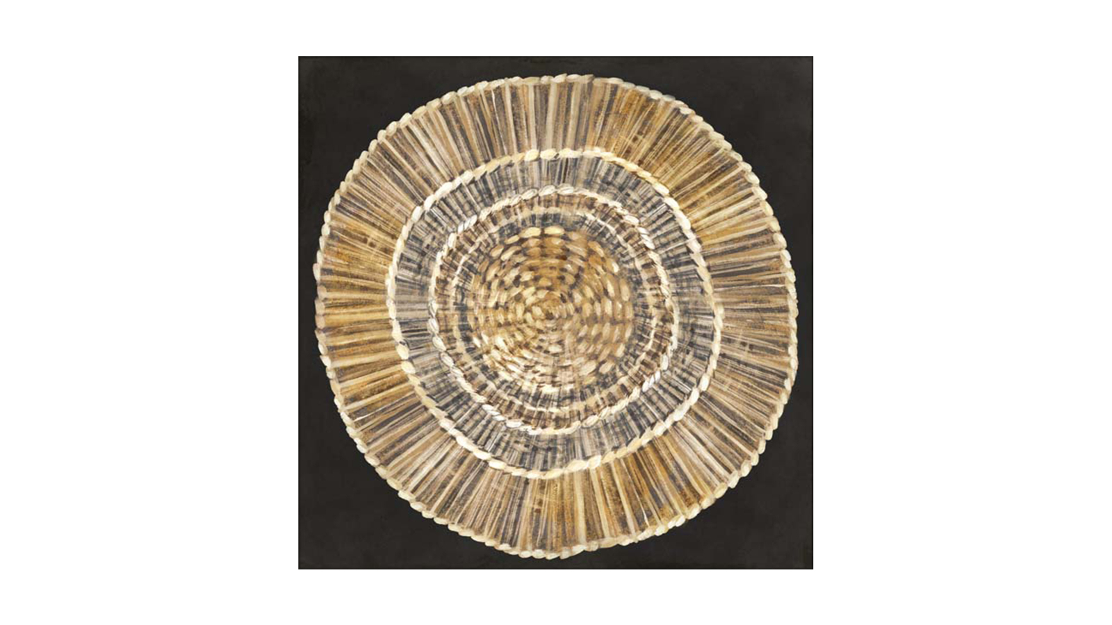 La Grolla Straw Woven Plate Unframed Canvas Wall Art