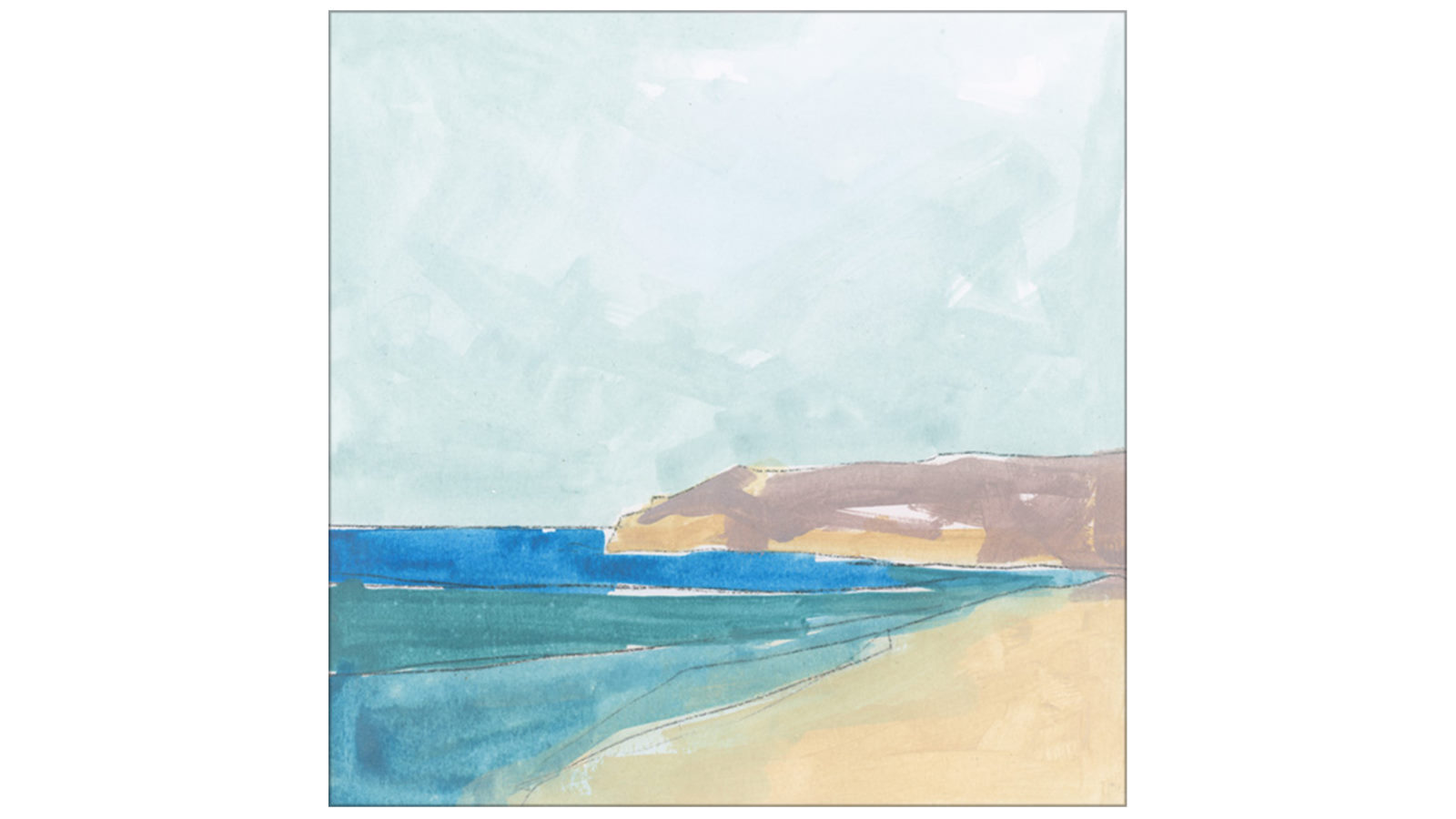 La Grolla Summer Walk Unframed Canvas Wall Art - 100 x 100cm