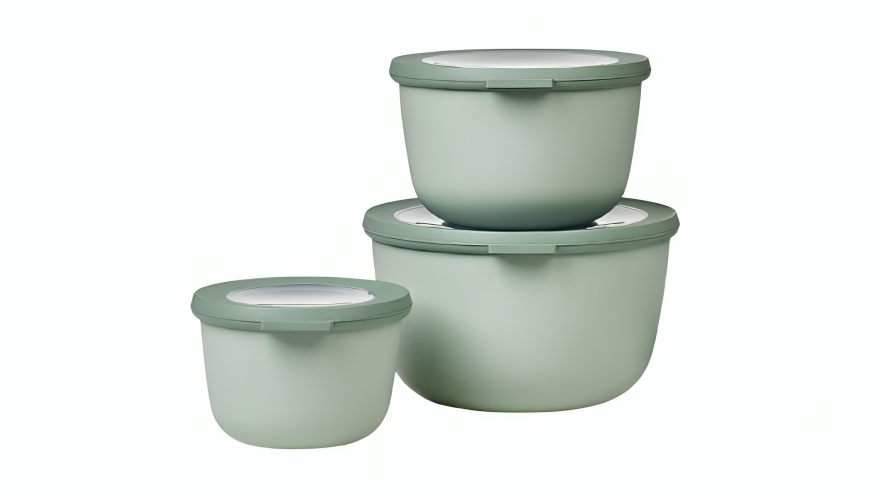 Purple Spoilz Set of 3 Large Mepal Cirqula Round Storage Container - Sage