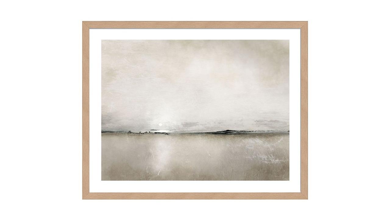 La Grolla Sunlight Bay Natural Frame Wall Art - 76 x 61cm