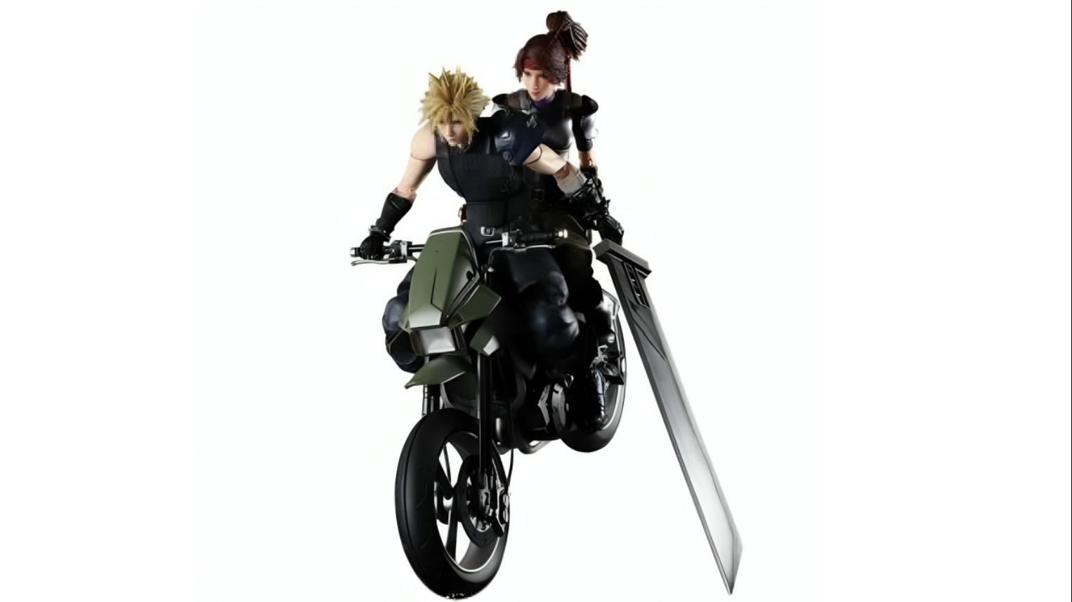 Gaming FFVII Jessie Cloud and Motorcycle Play Arts Action Figure