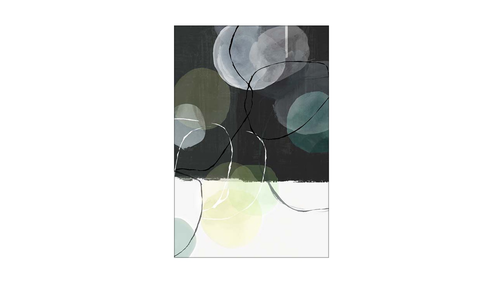 La Grolla Symphony of Abstract Circles I Unframed Canvas Wall Art