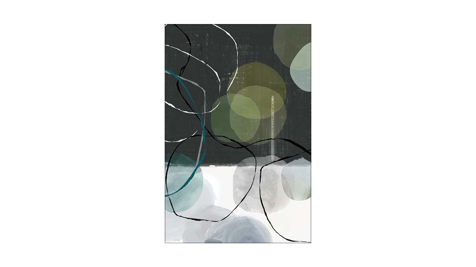 La Grolla Symphony of Abstract Circles II Unframed Canvas Wall Art
