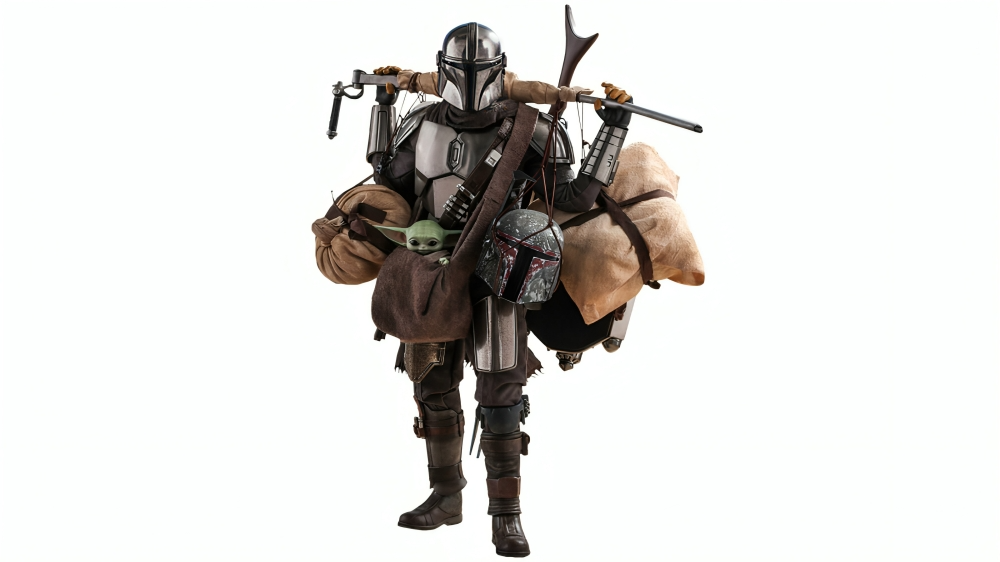 Star Wars: The Mandalorian - Mandalorian & Grogu Deluxe 1:6 Scale Action Figure Set