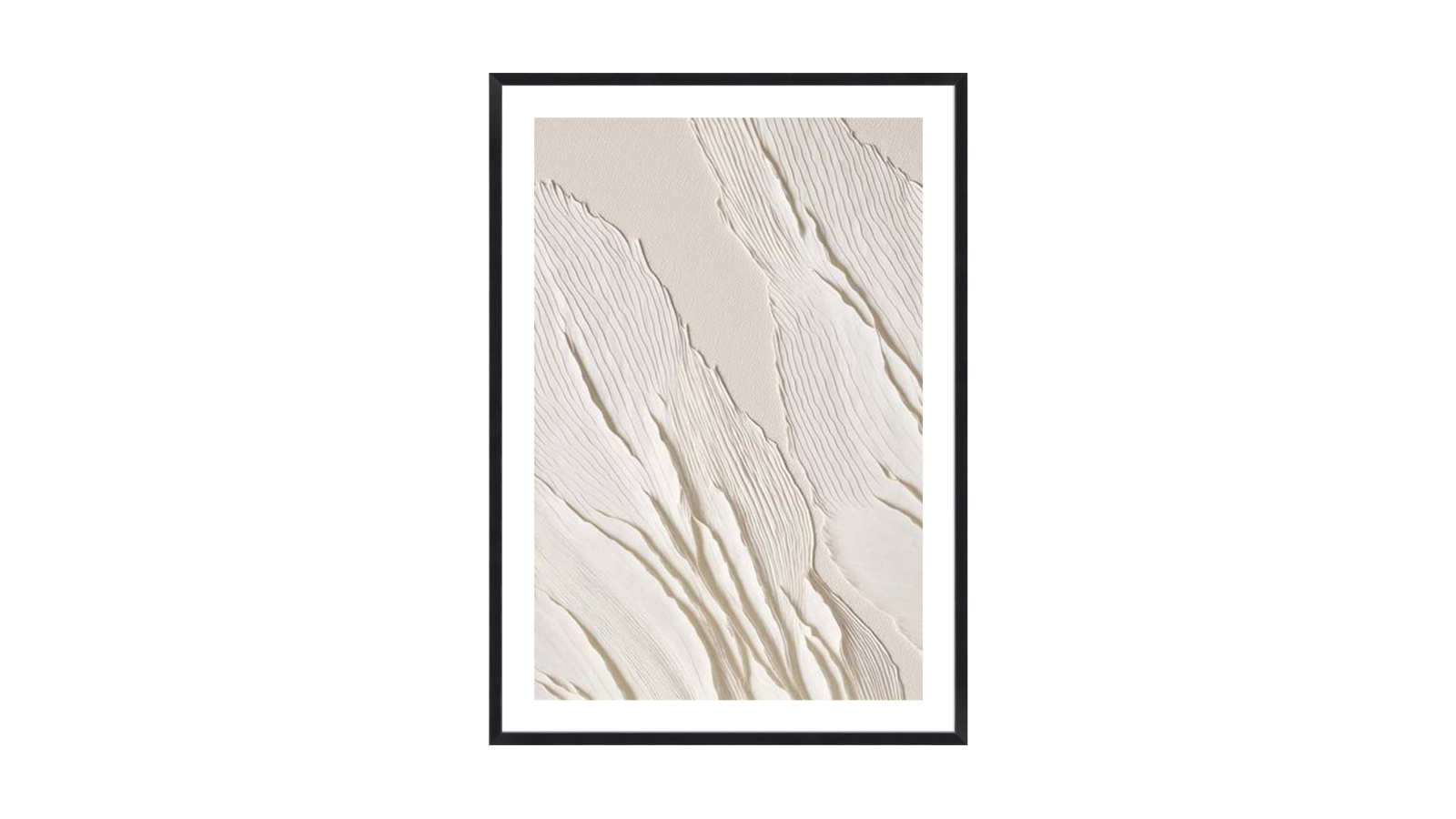 La Grolla Texture Rhapsody I Black Frame Wall Art - 74 x 54cm