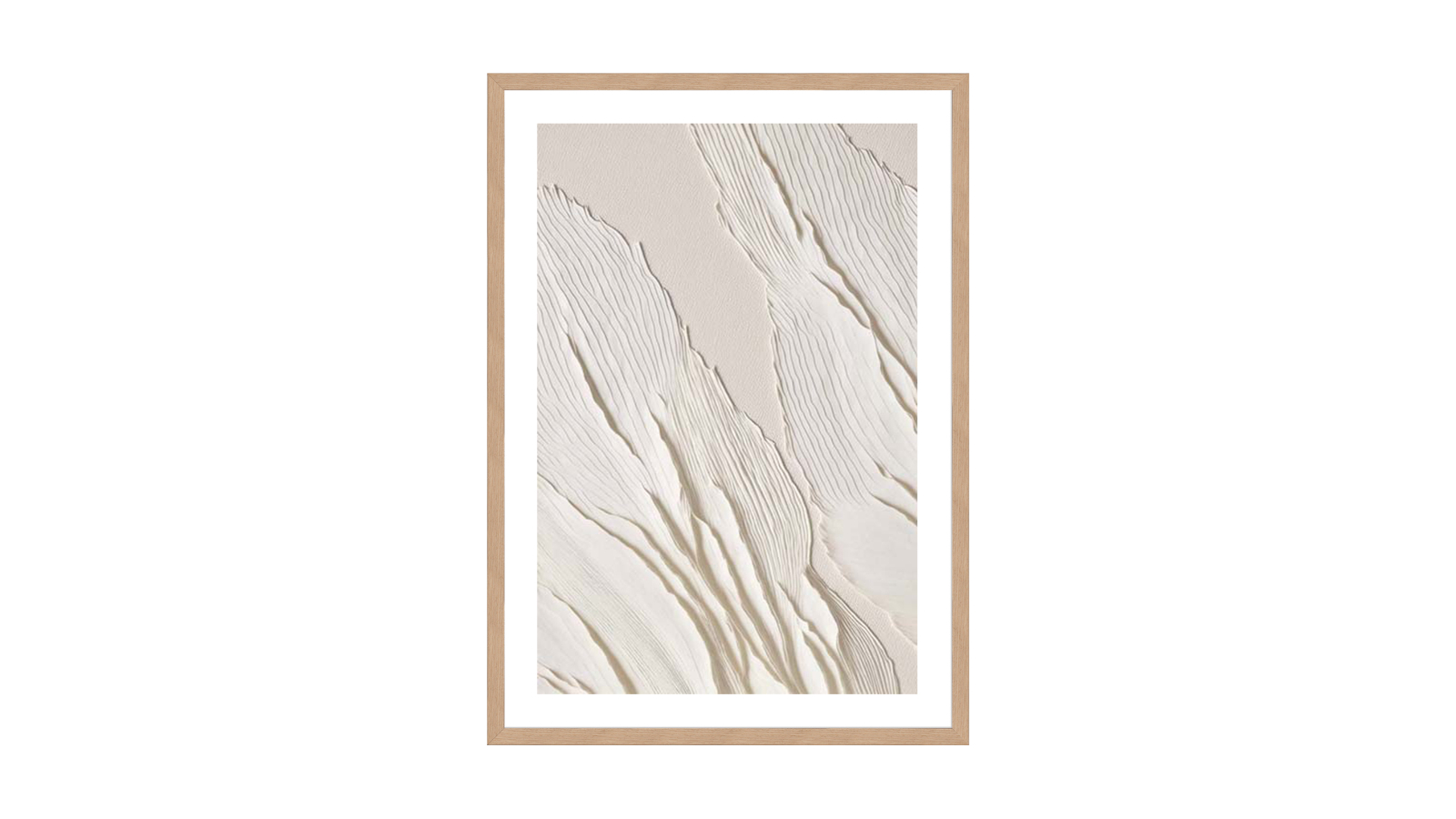 La Grolla Texture Rhapsody I Natural Frame Wall Art - 106 x 76cm