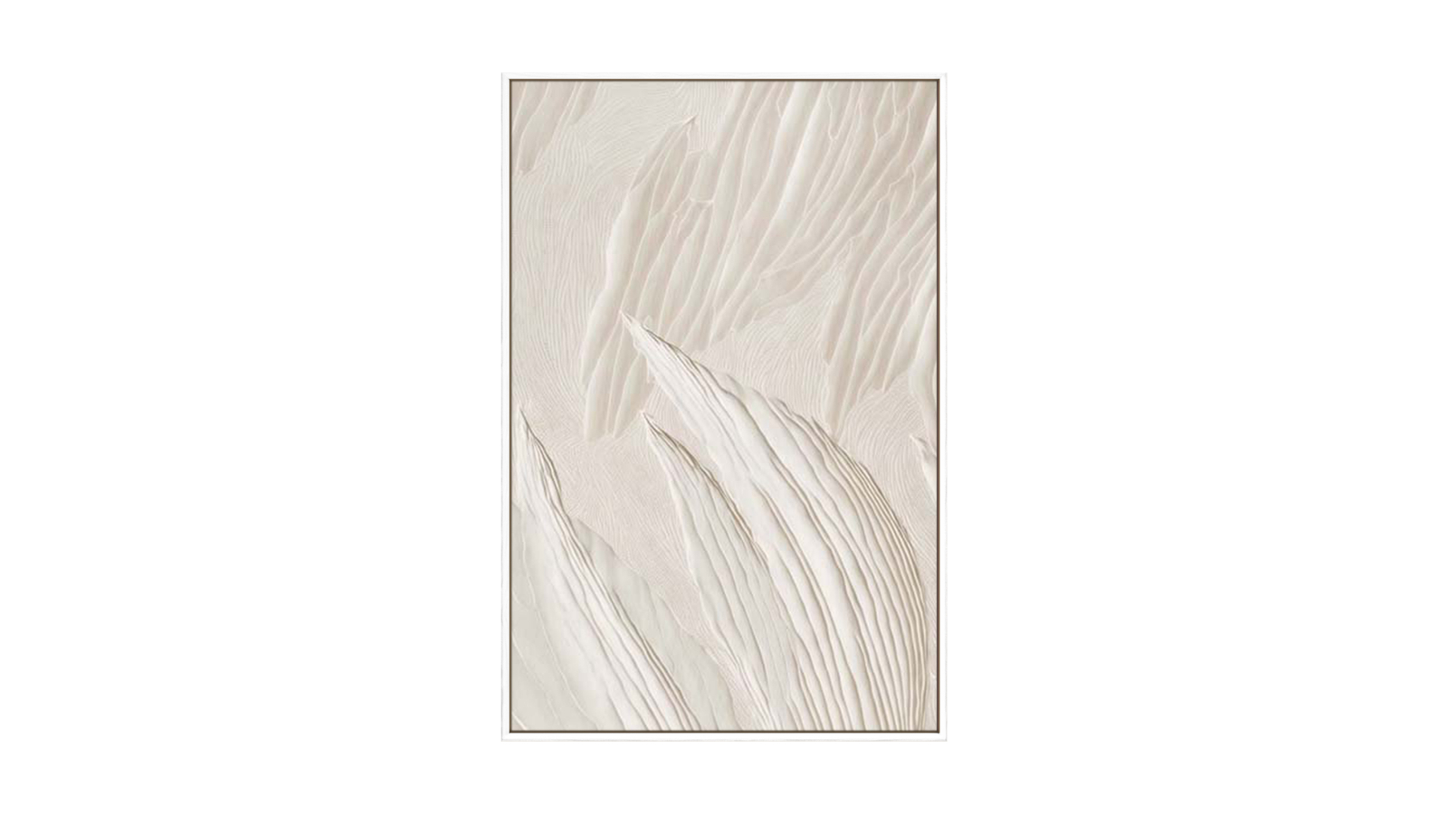La Grolla Texture Rhapsody II White Gallery Wall Art - 93 x 63cm