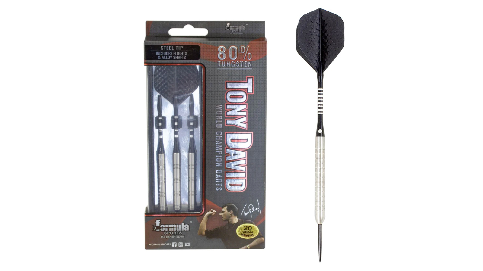 Formula Sports Steel Point Tony David Tungsten Dart - 20g